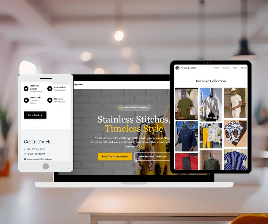 Nokon Bespoke - Premium Tailoring Digital Transformation